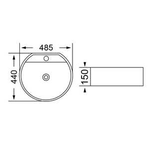 Lavabo Ovale in Ceramica Koricini da 44 cm, Design Italiano, Arredo Bagno Premium Stile Italiano D'Poggio - Product Image 6