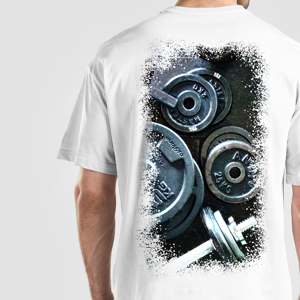 T-shirt style streetwear avec poids compressés, 100% coton et modal, 230 g/m² et 300 g/m², impression sérigraphique blanche et impression par sérigraphie - Product Image 6