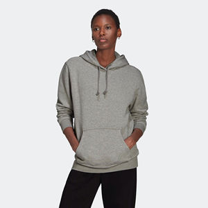 Sudadera con capucha para mujer, de algodón 70%, forro polar de poliéster 30%, color gris - Product Image 1