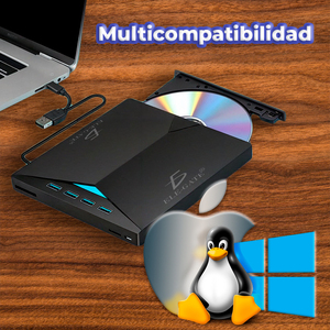 7-in-1 Multifunctional DVD/CD/VCD Recorder with <b>USB</b> 3.0 <b>Hub</b> TF and SD Card Slots Stock Available - Product Image 5