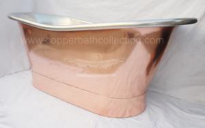 Elegante Bañera enrollable de cobre, bañera pulida de cobre de estaño liso de pie, fabricante indio, bañera hecha a mano - Product Image 4