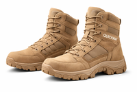 Bottes habillées en cuir imperméables à lacets pour hommes, marron, à tige haute, pour usage formel et extérieur, Quick Way Industries
