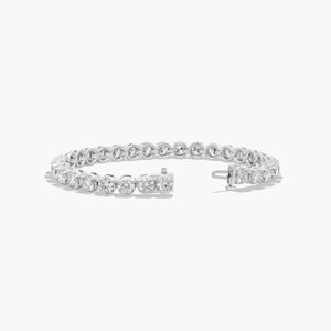 Pulsera de diamantes de moissanita de plata 925 de lujo de 8 pulgadas, joyería helada brillante con baño de plata para uso diario en fiestas y bodas - Product Image 4