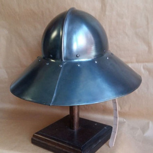 Sombrero de tetera medieval, réplica de metal troquelada hecha a mano para recreaciones de historia y coleccionistas - Product Image 5
