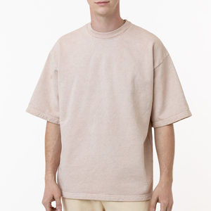 Camiseta de algodón 100% para hombre, Camiseta holgada estampada, venta al por mayor, camiseta sencilla de verano para hombre, camisetas de algodón de alta calidad - Product Image 5