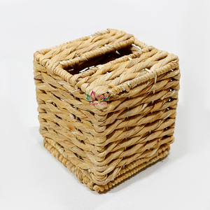 Artex Dong Thap Boîte à mouchoirs en jacinthe d'eau tissée Support carré Design - Product Image 3