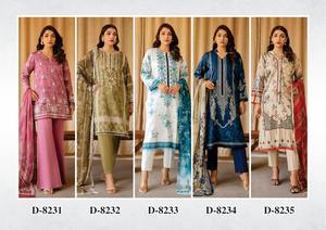 Marca paquistaní Shalwar Kameez Design Diseñador de mujer Trajes de algodón/césped La mayoría de las últimas colecciones de vestidos estampados - Product Image 6