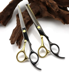 OEM léger noir-bleu 6.0 pouces ciseaux de coiffure kit de coupe de cheveux de barbier - Product Image 4