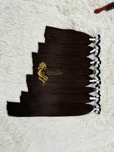 Extensions de cheveux Remy vierges vietnamiennes en vrac de haute qualité Double trame perruques droites naturelles traitement chimique gratuit 100g Bundle - Product Image 6