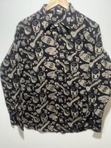 Camisa Casual de Algodón con Estampado a Mano Exclusiva y Elegante para Hombre |   Colección de Camisas de Manga Larga 100% Algodón con Estampado - Product Image 1