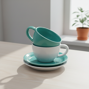 Ensemble de tasse et soucoupe en grès résistant à la chaleur de qualité supérieure 3460723-0.22 220 ml - Product Image 1