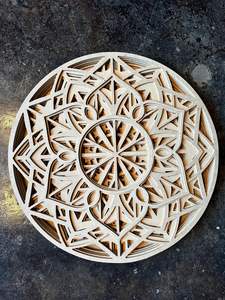 Décoration murale en MDF de style artisanal, mandala, idéale pour offrir en cadeau, décoration intérieure, espaces de méditation et thèmes culturels d'intérieur - Product Image 6
