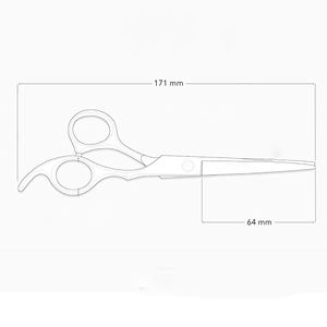 กรรไกรตัดผมสแตนเลสสีดำเคลือบ - Product Image 3