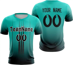 Camiseta de fútbol americano 90s estilo Hip Hop corto colores personalizados 100% poliéster transpirable secado rápido impresión por sublimación personalizada - Product Image 3