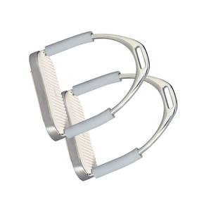 Étriers de cheval de piste en aluminium léger réglable base large poignée de sécurité équestre fabricant OEM - Product Image 2