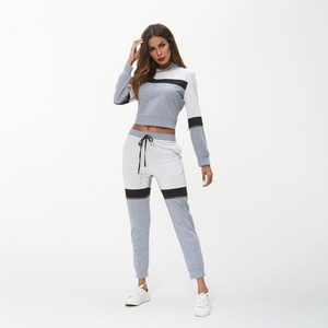 Conjunto de 2 piezas de ropa deportiva personalizada para mujer, traje de chándal Sexy para correr en invierno - Product Image 2