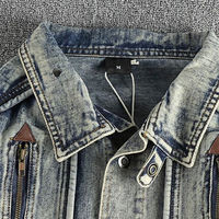 Vestes en jean formelles élégantes pour hommes, respirantes, coupe-vent, séchage rapide, polyester/coton de haute qualité, logo personnalisé