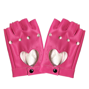 ถุงมือปั่นจักรยานแบบไม่มีนิ้วสำหรับผู้ชายผู้หญิงถุงมือครึ่งนิ้วหนัง PU สีดำล้วนสำหรับฤดูหนาว - Product Image 4