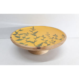 Support de gâteau rond en bois de conception unique décalcomanie émail fini pour présentoir de fête d'anniversaire de mariage fait à la main - Product Image 3