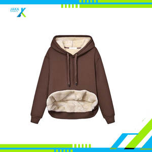 เสื้อฮู้ดผู้หญิงลำลองสำหรับฤดูหนาว ผ้าฟลีซอุ่นสบาย  รับสั่งทำสีและโลโก้ ผ้าฝ้าย 100% ป้องกันขนร่วง - Product Image 3