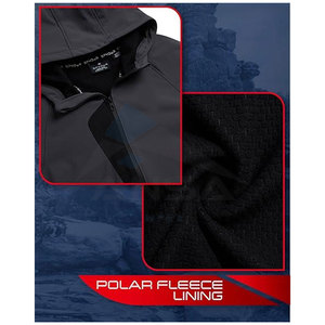 Chaqueta Softshell de invierno para hombre, abrigo transpirable y resistente al viento para exteriores sin cremallera para un uso cómodo en clima frío - Product Image 4