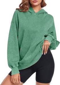 Sudadera con Capucha Oversize de Algodón 100% para Hombre con Estampado Digital Bordado y Lavado Ácido, Estilo Urbano de Invierno - Product Image 2