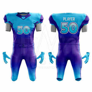 100% poliéster equipo desgaste uniforme de fútbol americano al por mayor calidad única personalizada uniforme de fútbol americano OEM mantenido - Product Image 4