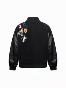 แจ็กเก็ตผ้ากำมะหยี่กำมะหยี่สองชั้นปกคอตั้งเสื้อเสื้อแจ็คเก็ตลำลองสำหรับฤดูหนาวปักด้วยอักษร - Product Image 2