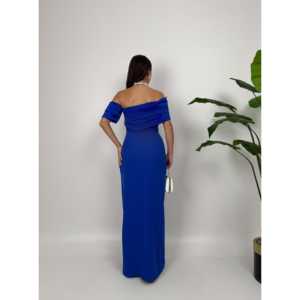 Vestido Tubo Satinado 1035 con Cintura Natural Colección BUSH - Product Image 3