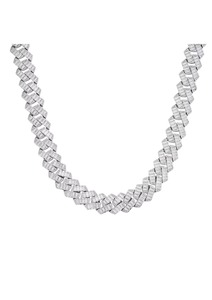 สร้อยคอคิวบันชุบเงินคุณภาพพรีเมียมสุดหรู สำหรับงานปาร์ตี้ งานดนตรี และเป็นของขวัญ ราคาดีที่สุด - Product Image 2