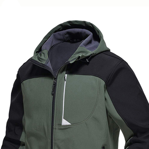 Veste d'hiver softshell pour homme, design personnalisé, imperméable, coupe-vent, à capuche, style streetwear, logo sur le devant, vente en gros - Product Image 5