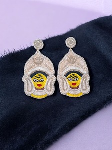 Pendientes de diseño de gota bordados en forma de estrella a la moda, cuentas de semillas multicolores, accesorios de Navidad para niñas y mujeres, costura - Product Image 2