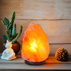 Lampe au sel de l'Himalaya Rose Lampe au sel OEM Naturel Taille Moyenne Sculpté à la Main Lampe au sel de roche en cristal Veilleuse pour Table de chambre - Product Image 5