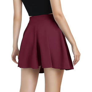กระโปรงเทนนิสเอวสูงแห้งเร็วสำหรับผู้หญิงกระโปรงพลีทแบบในตัวกางเกงขาสั้นผ้าคอตตอนระบายอากาศได้ดีพิมพ์โลโก้ตามสั่ง - Product Image 5