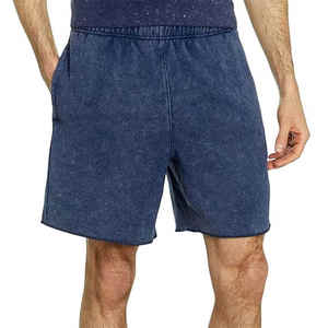 Vente en gros de shorts décontractés de haute qualité délavés à l'acide deux pièces/nouveau design de shorts délavés à l'acide pour hommes. - Product Image 3