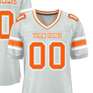 Venta al por Mayor de Camisetas de Fútbol Americano de Manga Corta, Transpirables, Antibacterianas, de Tallas Grandes, en Varios Colores, MOQ Bajo de 10 Piezas, Nombre del Equipo Personalizado - Product Image 4