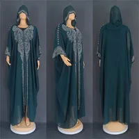 Robes de Soirée Africaines pour Femmes Chiffon Boubou Ankara Dashiki Ensemble 2 Pièces Caftan de Dubaï Abaya de Haute Qualité