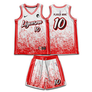 Kit de basket-ball d'équipe personnalisé short en jersey de maille respirant T-shirt de basket-ball imprimé par sublimation uniformes de vêtements de sport 100% - Product Image 4