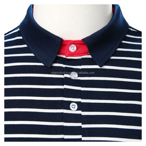 เสื้อเชิ้ตแขนสั้นผู้ชาย ผ้าฝ้าย 100% ระบายอากาศได้ดี ลายทาง ดีไซน์สีสันเข้ากัน แฟชั่นปกเสื้อ - Product Image 3