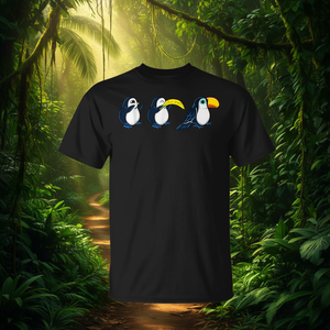 Camiseta con Divertidos Calcomanías de Animales, Bananas y Tucanes, con Chistes y Memes para Promociones - Product Image 3