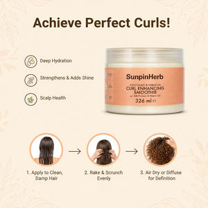 ครีมบำรุงผมลอนสูตรมะพร้าวและฮิบิสคัส ช่วยจัดแต่งทรงผม ลดการชี้ฟู สำหรับผมแห้งเสีย ผมหยิกธรรมชาติ - Product Image 3