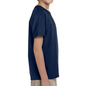 T-shirts de base vierges unis à manches courtes-Toutes les couleurs Youth Core Cotton Navy Blow Medium Classic Tee-Shirt pour hommes - Product Image 2