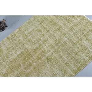 พรมตุรกีโบราณแบบทันสมัยดีไซน์เย็บปะติดปะต่อกันสีเขียว6.3ft x 3.2วัสดุขนสัตว์โพลีเอสเตอร์ทรงสี่เหลี่ยมผืนผ้าขนาดใหญ่สำหรับห้องนั่งเล่นห้องโถงน้ำยาง - Product Image 5