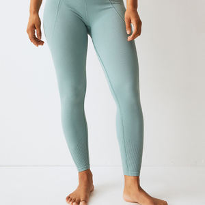 Leggings Deportivos de Cintura Alta, Sólidos, con Estampado Personalizado del Fabricante, Elásticos en Cuatro Direcciones, de Secado Rápido, con Estampado por Transferencia de Calor - Product Image 2