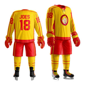 Ensembles de maillots et de pantalons de hockey sur glace de qualité supérieure fabriqués en usine prix de gros uniforme de hockey sur glace - Product Image 1