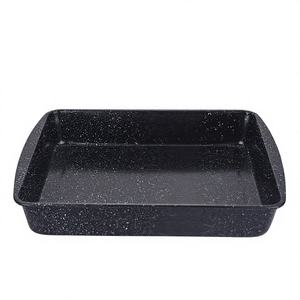 ถาดอบทรงสี่เหลี่ยมผืนผ้าทำจากเหล็กกล้าคาร์บอนคุณภาพสูง พร้อมเคลือบหินแกรนิตหลายชั้นแบบไม่ติดกระทะ ใช้กับเตาอบได้ กระจายความร้อนได้สม่ำเสมอ - Product Image 1