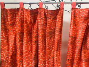 Fait à la main indien Vintage Boho Hippie rideaux décoratifs pour ferme chambre porte fenêtre soie Sari tissu Patchwork coton pour - Product Image 5