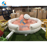 Videur gonflable mécanique commercial de cochon de taureau de taille personnalisée par conception professionnelle pour des structures extérieures de jouets de taureau d'adultes