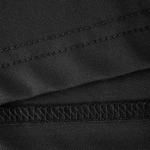 Button Placket Ribbed Knit Cuffs <b>Slim</b> Snug <b>Fit</b> Standard Size Plaid Collar <b>Black</b> Polo <b>Shirt</b> for <b>Man</b> - Product Image 3