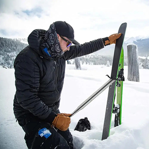 Guantes de esquí de cuero impermeables y a prueba de viento de alta durabilidad para hombres de la mejor tarifa para deportes de nieve de invierno para snowboard - Product Image 3